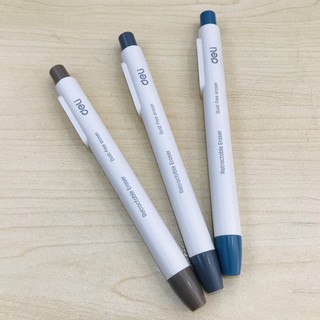 Tẩy chì 2B dạng bút bấm Deli-COMBO 2 CÁI