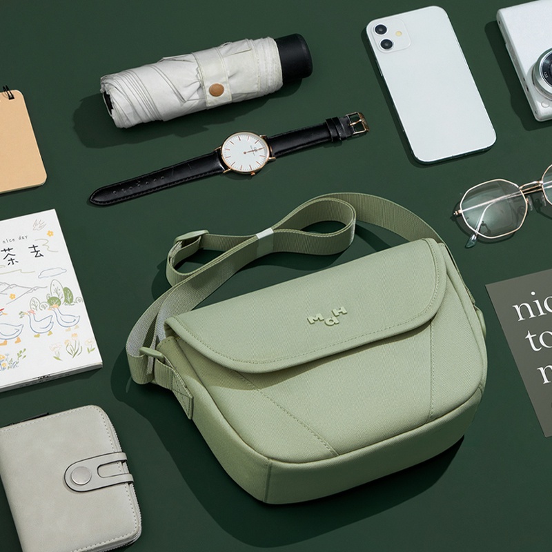 MAH YOUNG Túi đeo Thiết kế nguyên bản Túi đeo chéo giải trí dòng xanh sương rồng