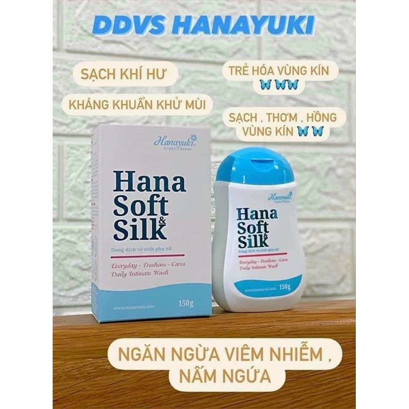 Dung Dịch Vệ Sinh Hana Soft Silk CHÍNH HÃNG Vệ Sinh Phụ Nữ Hanayuki Làm Hồng Vùng Kín Sạch Thơm Khử Mùi Giảm Ngứa