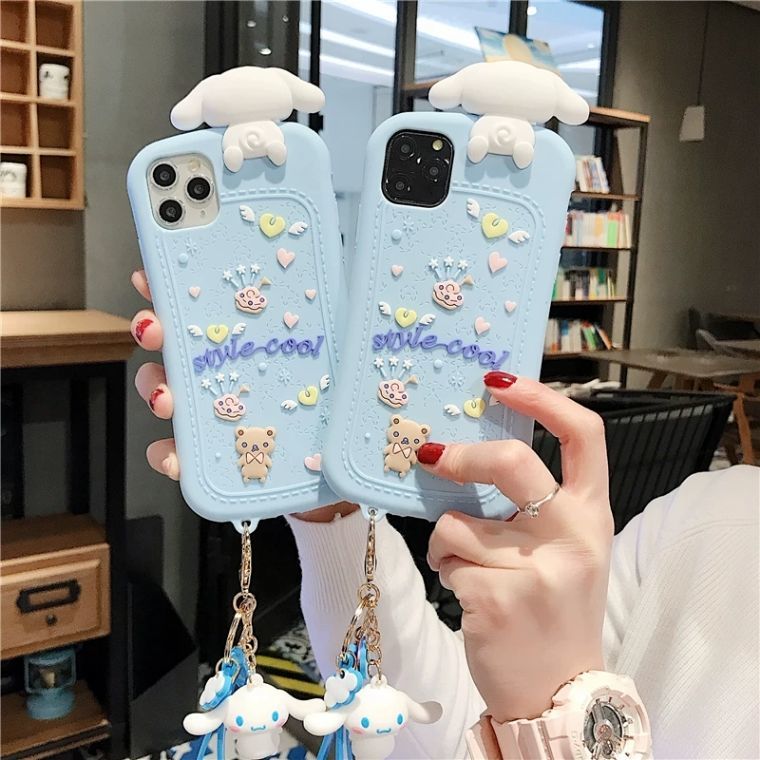 Ốp lưng phone Cartoon Peeping Cinnamon 11pro max iPhone7plus / 8 / XS / Xr silicone mềm 12