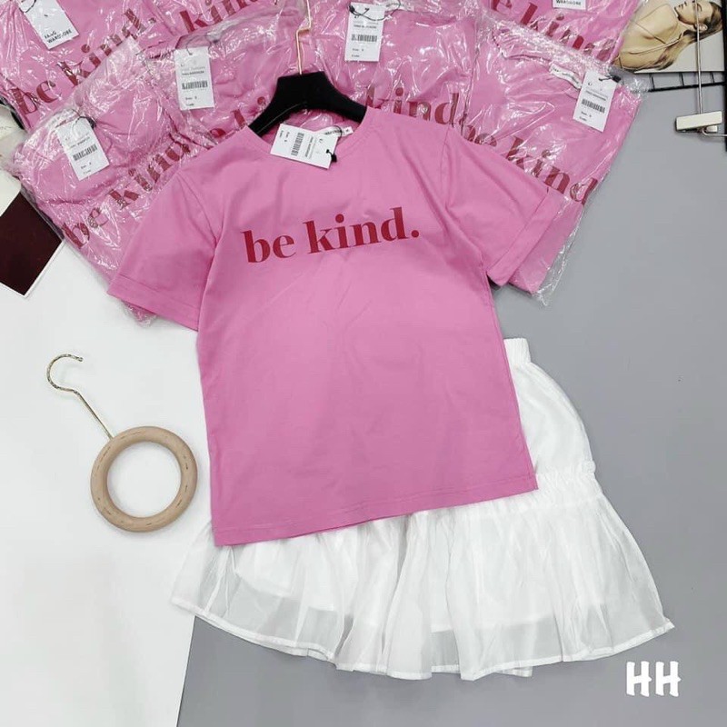 BÁN SỈ SET ÁO COTTON MÀU HỒNG BE KIND CHÂN VÁY TƠ TRẮNG