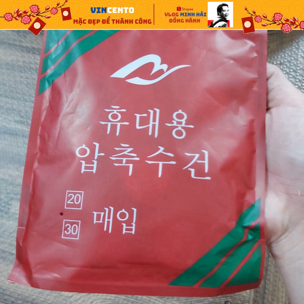 [Có Sẵn Hàng] 1 Viên Khăn Nén Rửa Mặt Hình Viên Kẹo Cao Cấp - Tiện Lợi Du Lịch Và Công Tác