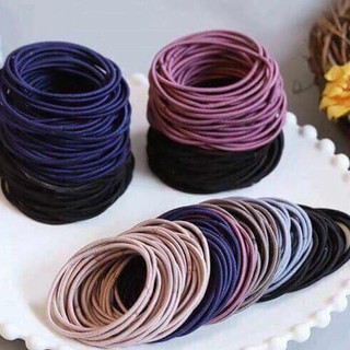 Set 100 Dây Chun BuộC TóC Nữ Siêu ChắC NhiềU MàU