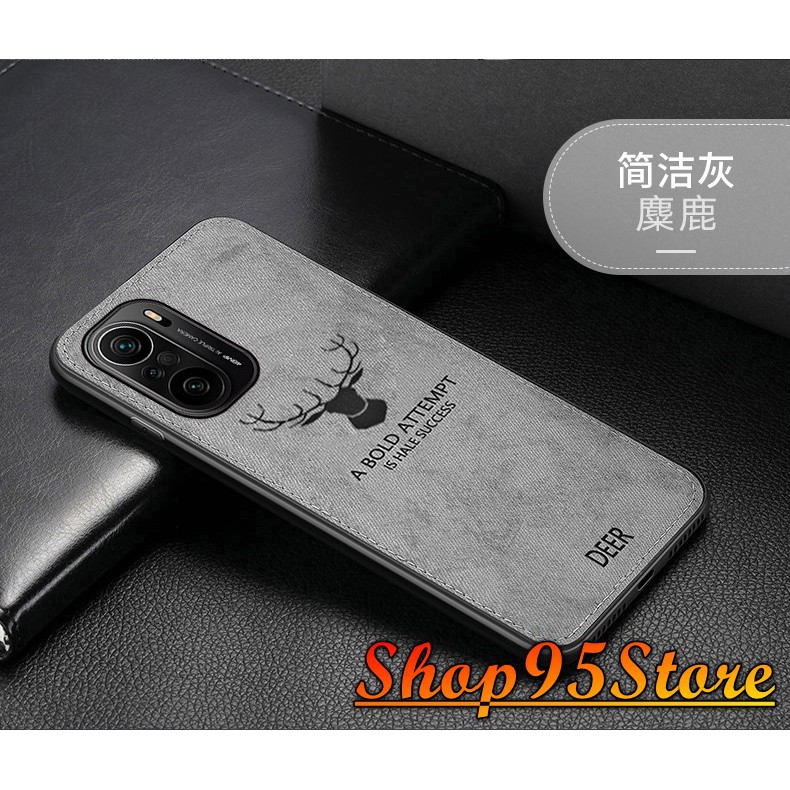 Ốp lưng vải bò Xiaomi Mi 11 họa tiết hươu