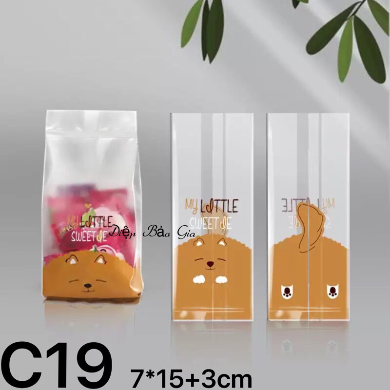 Túi đựng bánh Cáo nâu nhỏ C19 (50 chiếc)