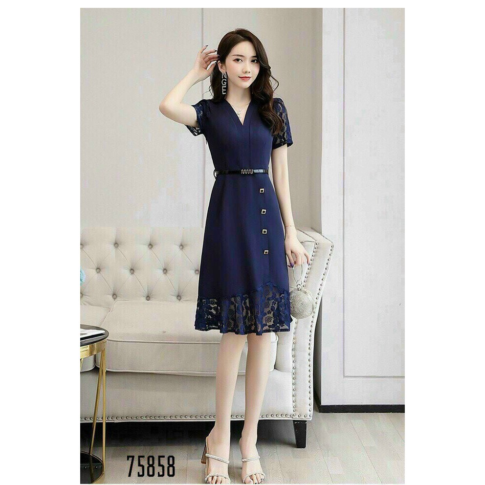 ĐẦM VOAN LỤA ÔM NỮ SIÊU XINH KÈM NỊT TÔN DÁNG CHO QUÝ CÔ