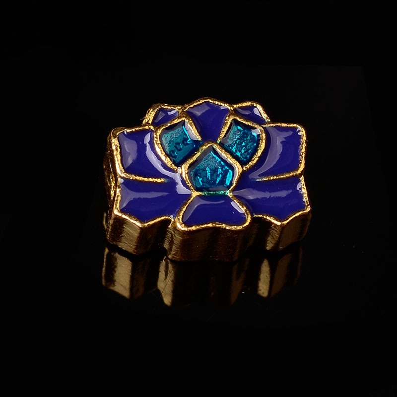 (1 cái)Phiến đúc kim loại họa tiết charm tráng men cao cấp, Nguyên liệu làm trang sức cổ trang, Nguyên liệu diy