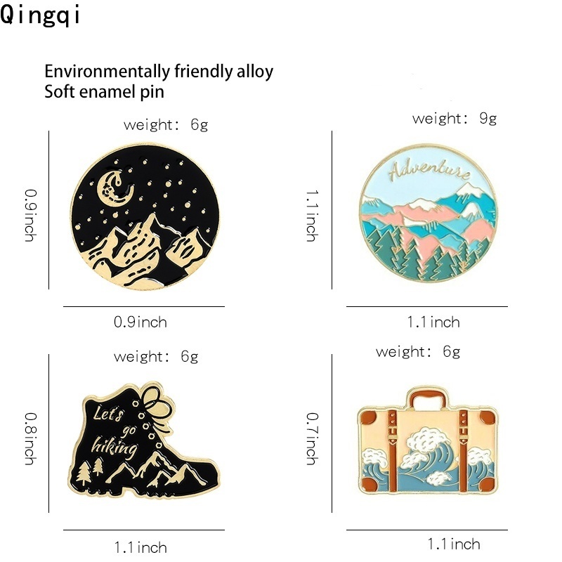 Ghim cài áo Miss Zoe bằng hợp kim tráng men họa tiết cuộc phiêu lưu sáng tạo vui nhộn