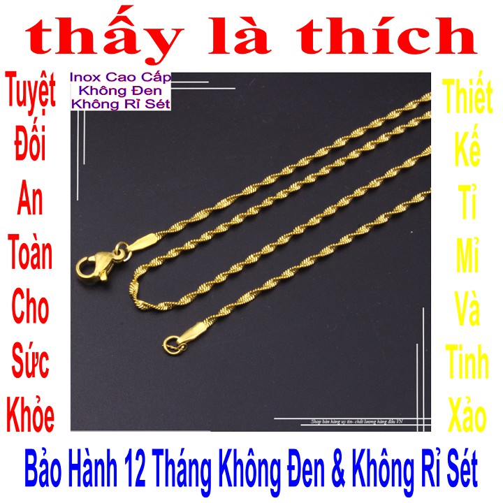 Dây chuyền vàng kiểu hàn quốc - Cam kết 1 đổi 1 nếu hoen , gỉ sét