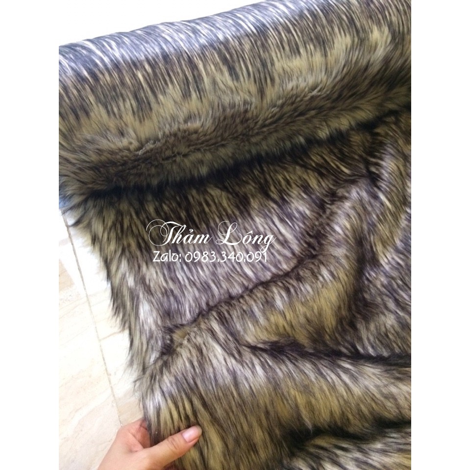 Thảm lông - nâu đen - 1m x 1m6