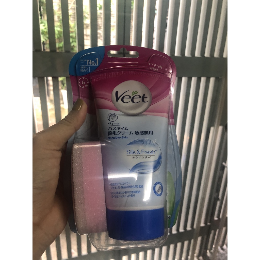 Kem Tẩy Lông Veet Nhật Bản cho da nhạy cảm 150g