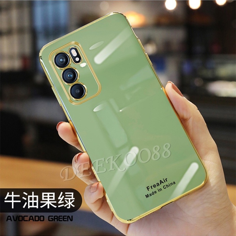 Ốp Điện Thoại Mềm Mạ Điện Sang Trọng Chống Rơi 2021 Cho OPPO Reno6 Z Reno 4 5 6 Pro 5F 5G