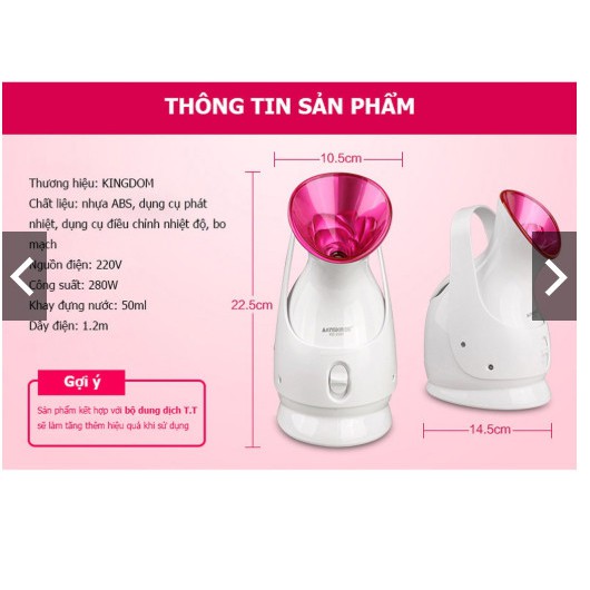 GIẢM GIÁ SỐC Máy xông hơi mặt mini Kingdom phun sương ion âm