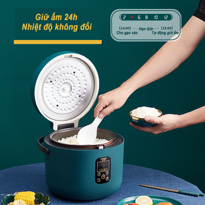 Nồi Cơm Điện Tử Mini Đa Năng Giá Rẻ JIASHI 3/5L 6 Chức Năng Cho 1-3 Người Hàng Nội Địa Cao Cấp NCD03