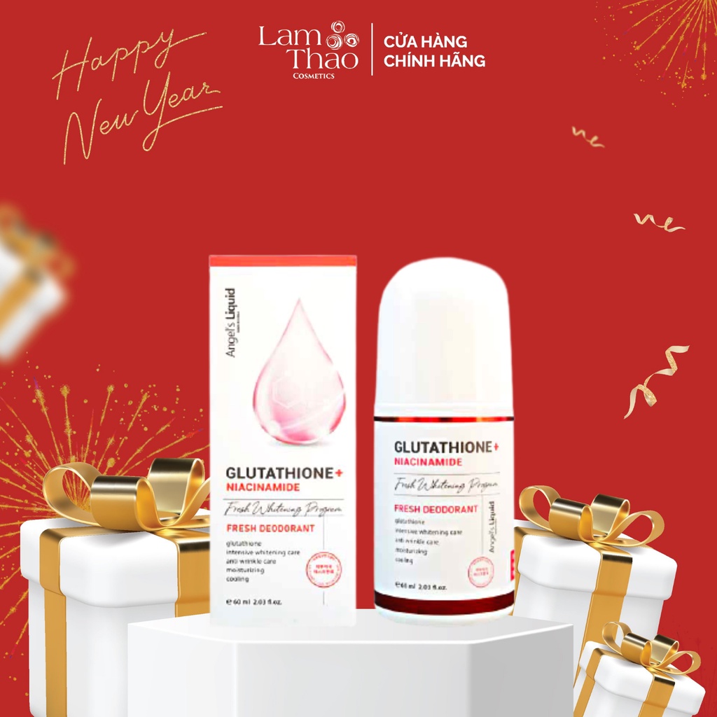 Lăn Khử Mùi Dưỡng Trắng Giảm Thâm Angel's Liquid Glutathione Niacinamide Arbutin Fresh Deodorant ( Mẫu Mới 2022 )