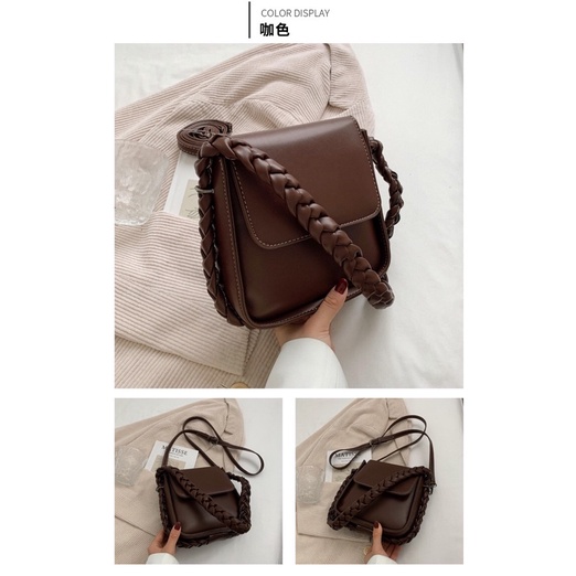 Túi đeo vai kẹp nách, túi đeo chéo nữ dây đan dễ thương đi chơi phong cách Hàn Quốc- TX286