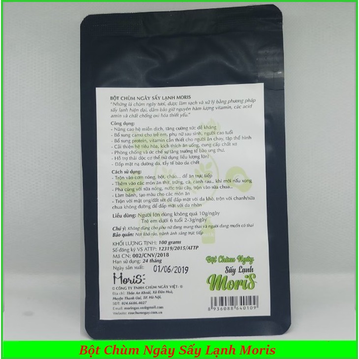 Combo Bột và viên nang Chùm ngây moris