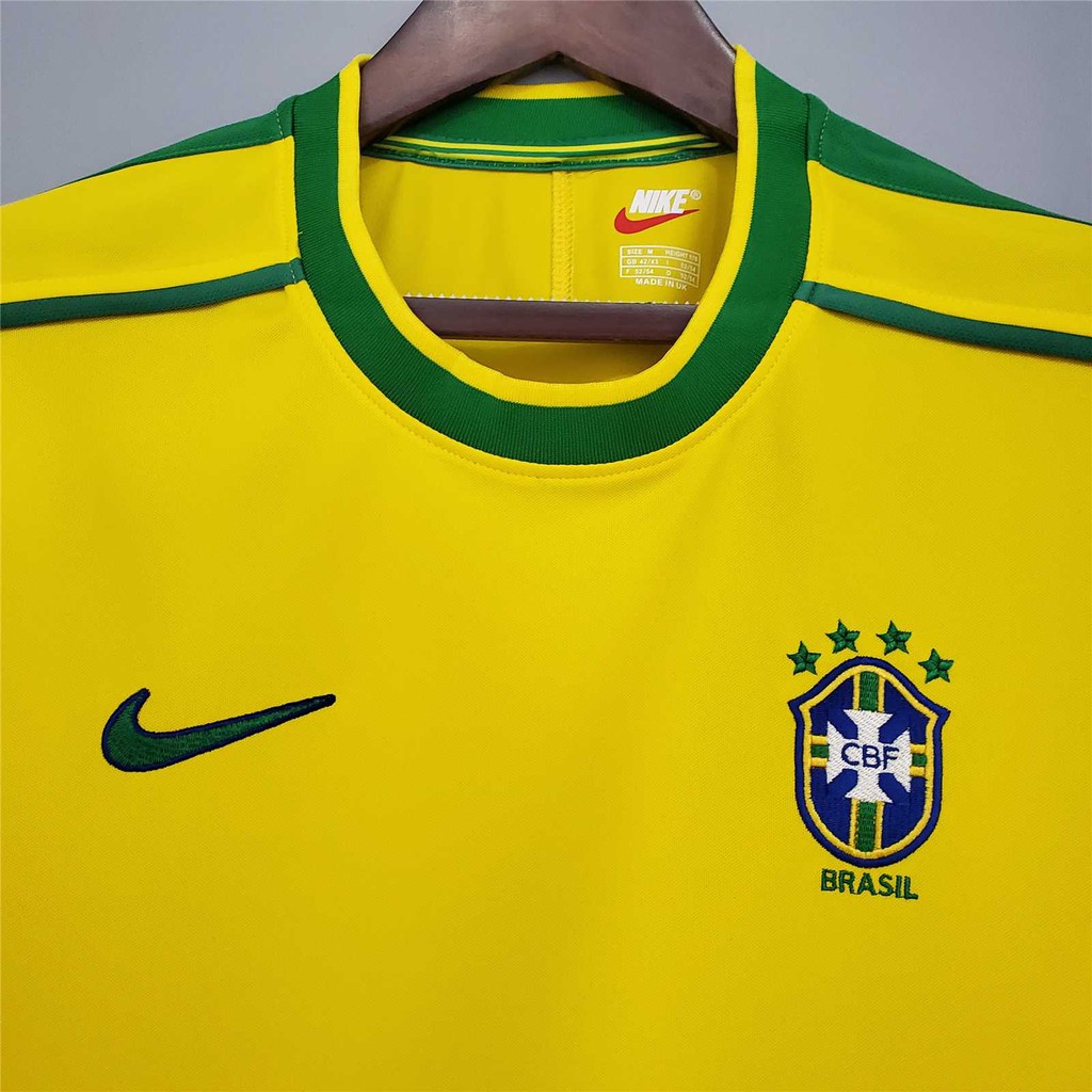 Áo Bóng Đá Đội Tuyển Brazil 1998 Phong Cách Retro