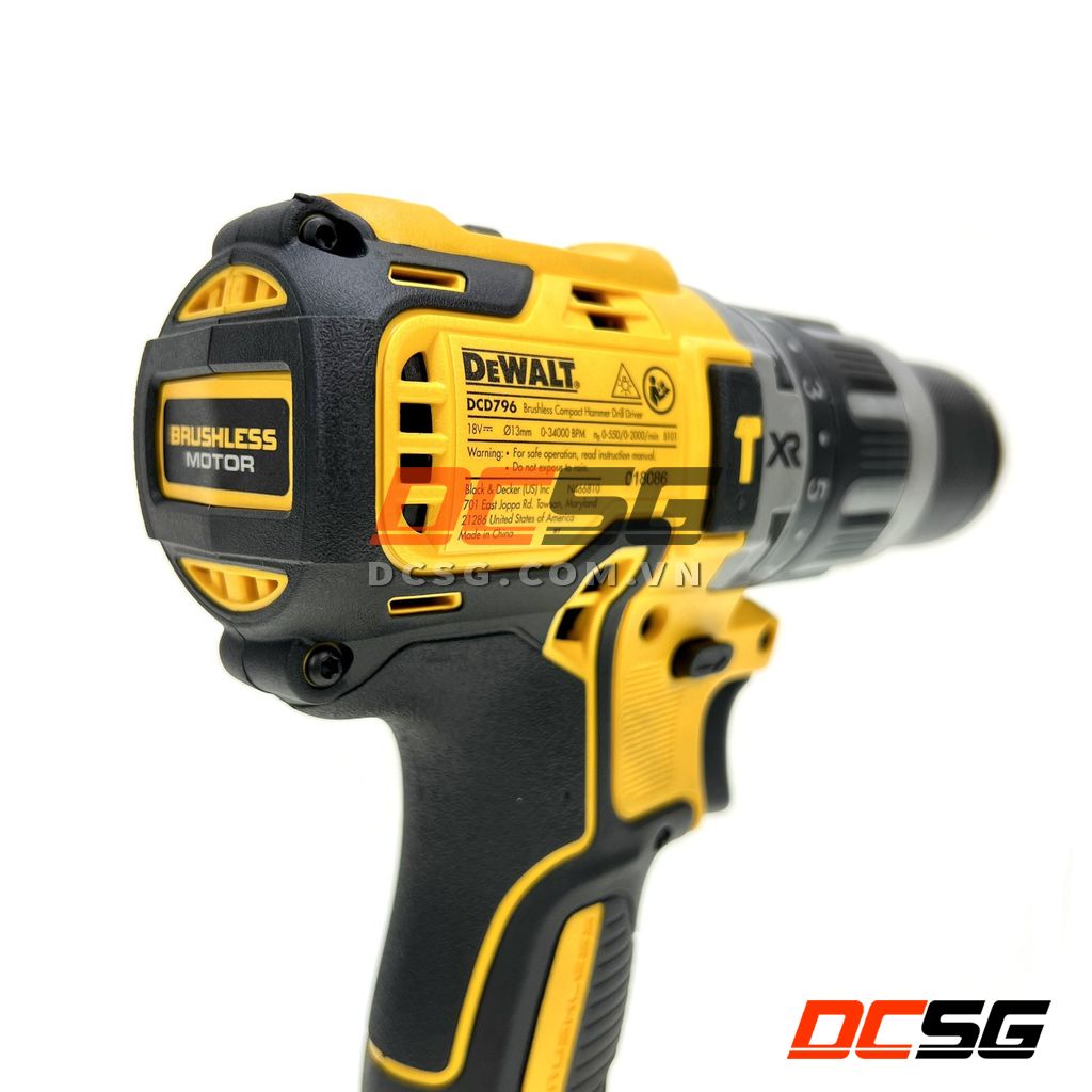 Máy khoan búa và vặn vít dùng pin 18V/ 20Vmax DEWALT DCD796M2-B1 | DCSG