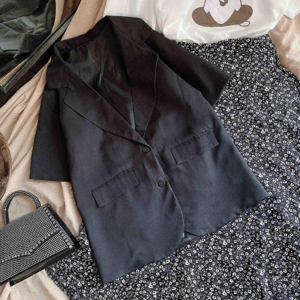 S40 CAO CẤP Combo 3 món: Áo blazer kèm chân váy hoa nhí và áo thun (S40) OR | BigBuy360 - bigbuy360.vn