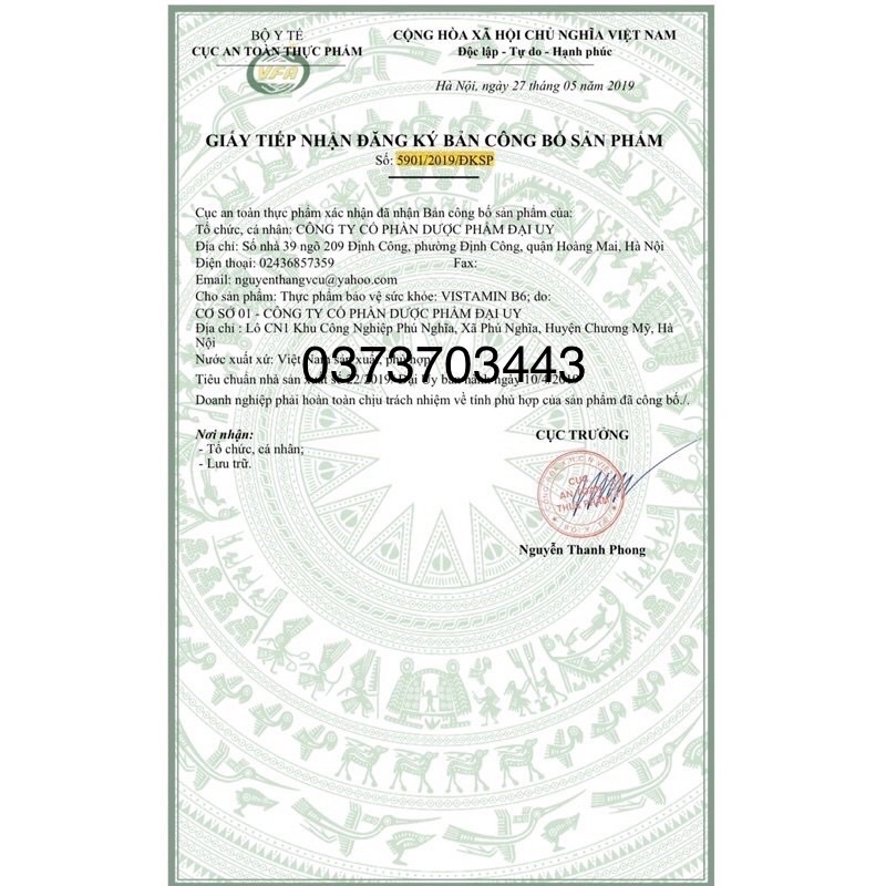 Vitamin B6 hộp 100 viên - bổ sung Vitamin B6 cho cơ thể