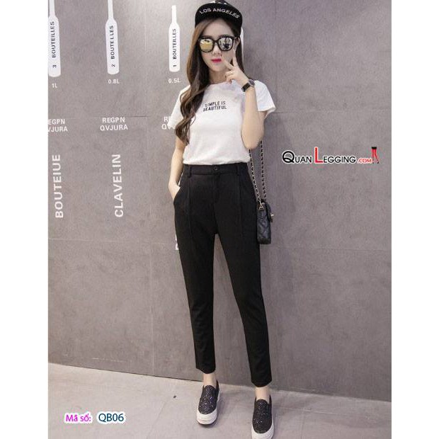Quần baggy gấu bằng