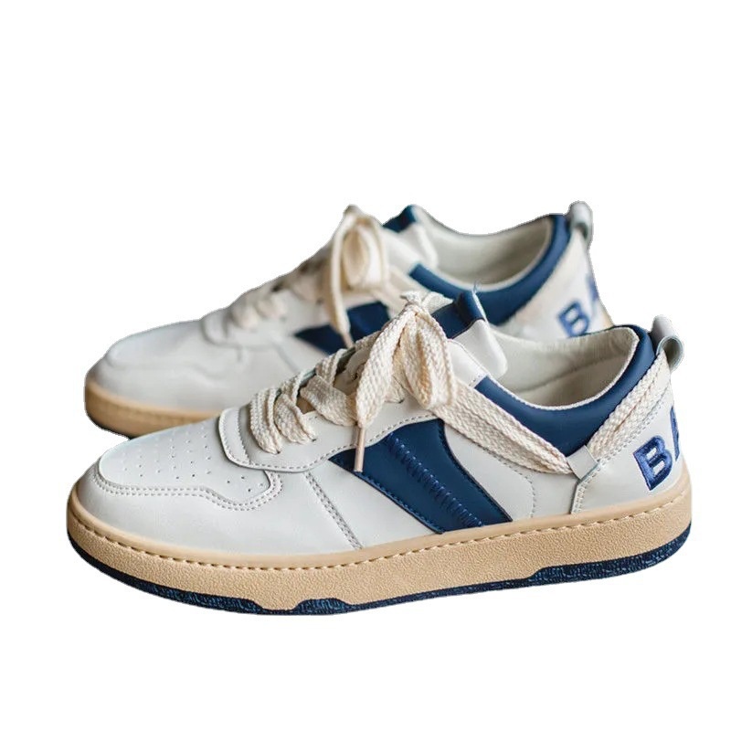 Giày sneaker Ielgy cột dây khối màu thời trang chống mài mòn cho nam