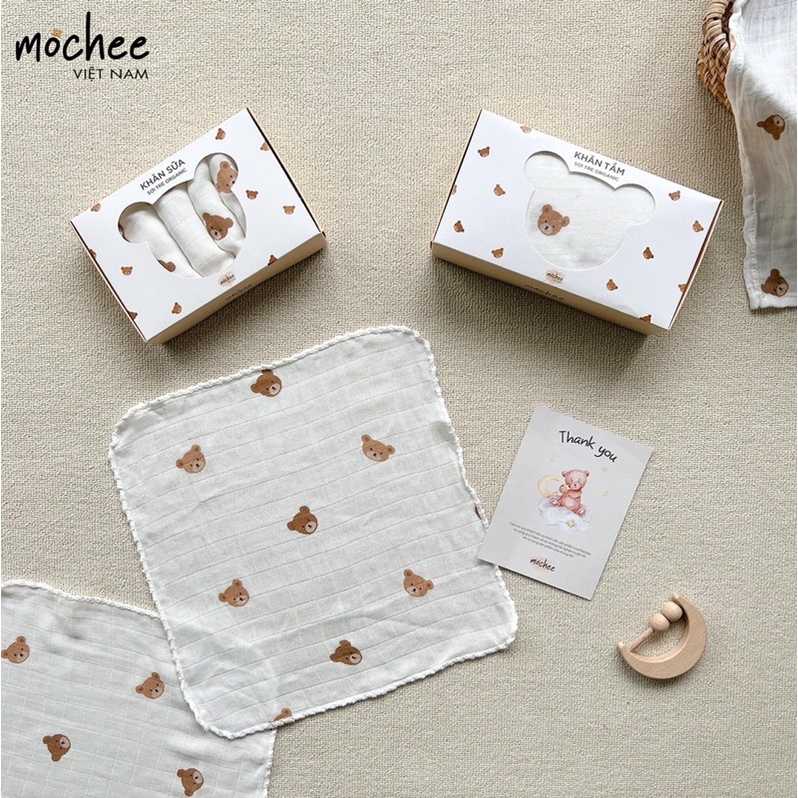 SET 6 KHĂN SỮA SỢI TRE MOCHEE