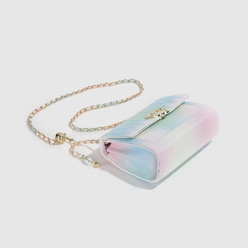 🌸Hàng Order🌸 Túi Xách Nữ CEEKAY Da Đồ Họa Phối Màu Mới Lạ Quai Da Phối Xích Quả Lắc Sang Chảnh Nữ Tính 🌸Hàng Quảng Châu