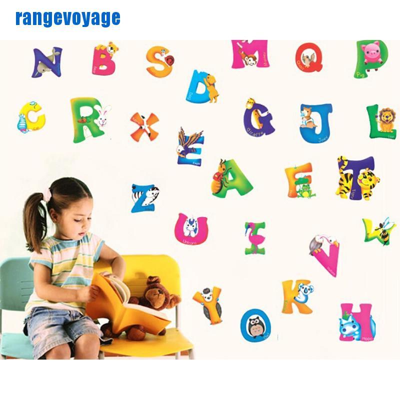 (Hàng Mới Về) Sticker Dán Tường Chữ Az Bằng Nhựa Pvc Trang Trí