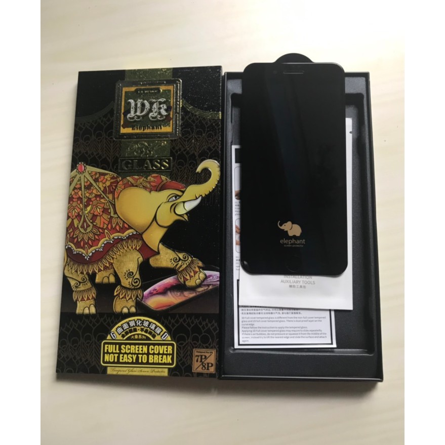 [ ĐÃ CÓ IP13 ] Kính cường lực Voi iPhone hộp sắt WK Elephant không hộp trần dán full cho IP 6 Plus 7 8 X XS Max 11 12