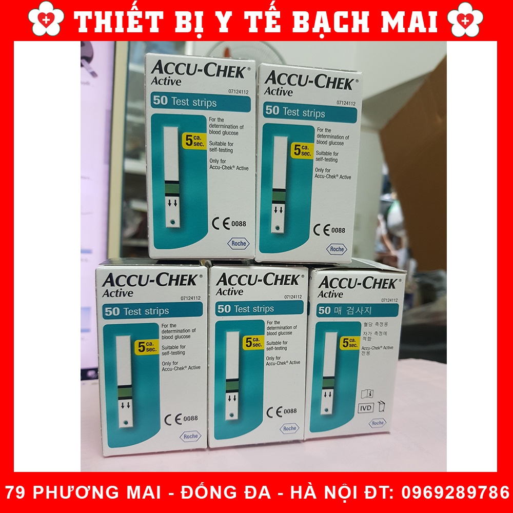 ✅ ACCU CHEK ACTIVE 50 Que - Que Thử Đường Huyết Accu-chek Active Chính Hãng