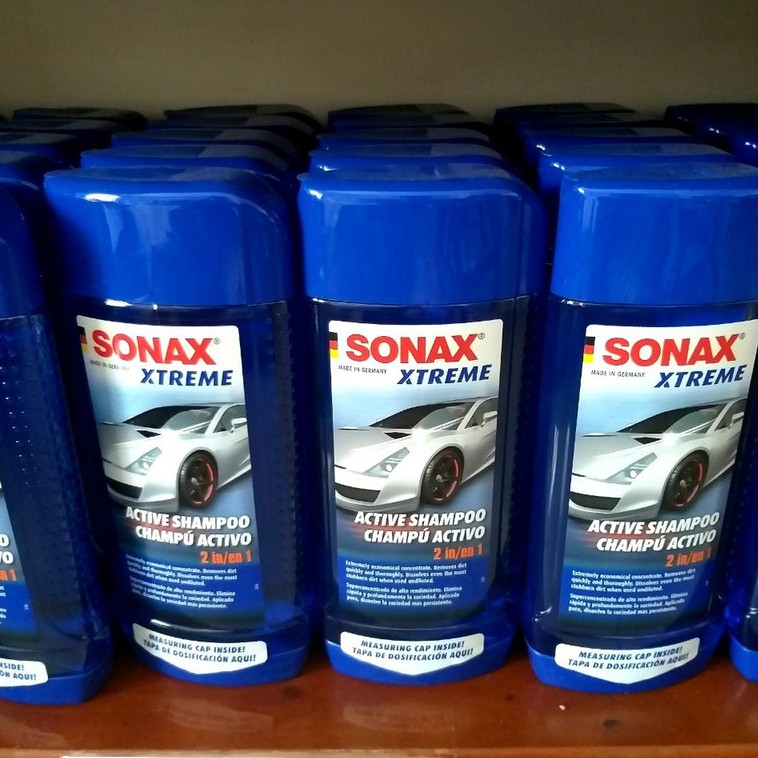 SONAX - Nước Tẩy Rửa Các Chất Bẩn Nặng/Bóng Loáng Xe (Sonax Xtreme Active Shampoo 2 in1 - 500ml)  [Hàng Đức Chính Hãng]