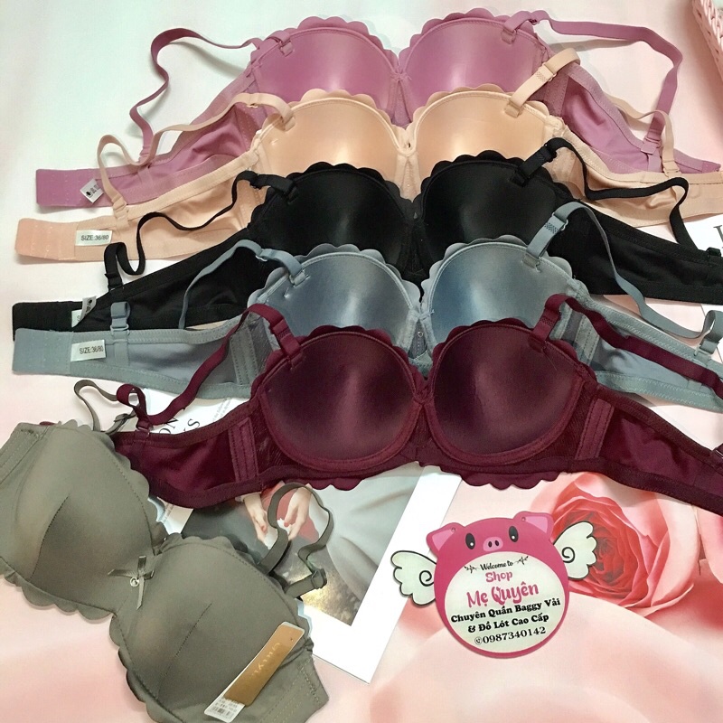Áo lót nữ quả ngang cách điệu, hàng có gọng chất liệu trơn mát không lộ viền, nâng ngực căng tròn