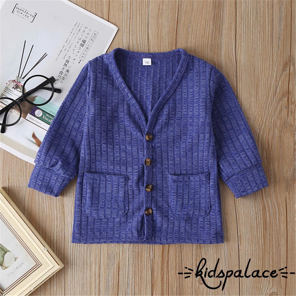 Áo Khoác Cardigan Dệt Kim Tay Dài Cho Bé