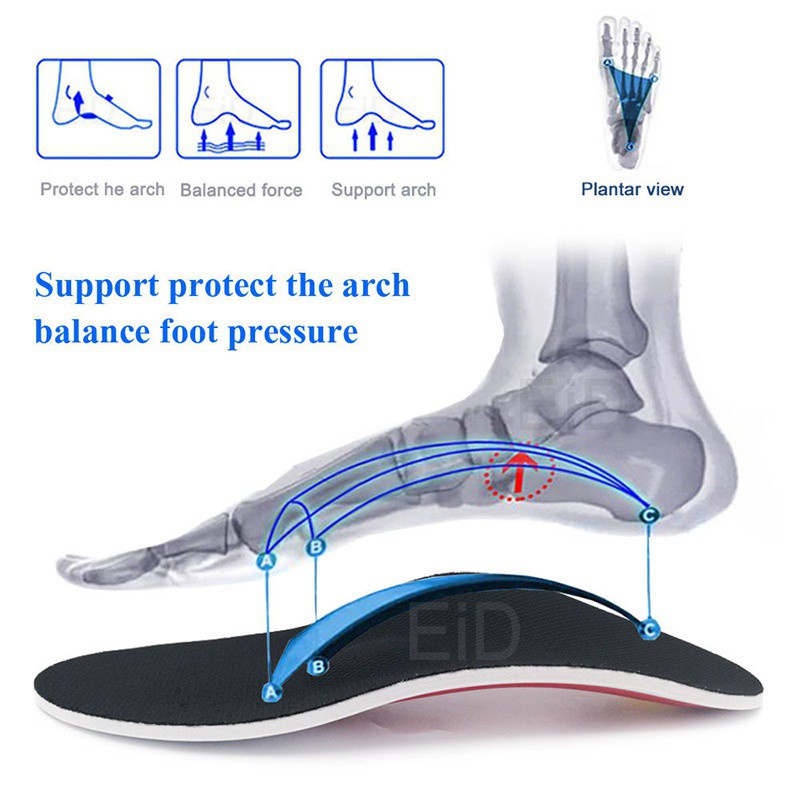 Đế Lót Giày Thể Thao Thoáng Khí Đàn Hồi 3D Cho Nam Nữ