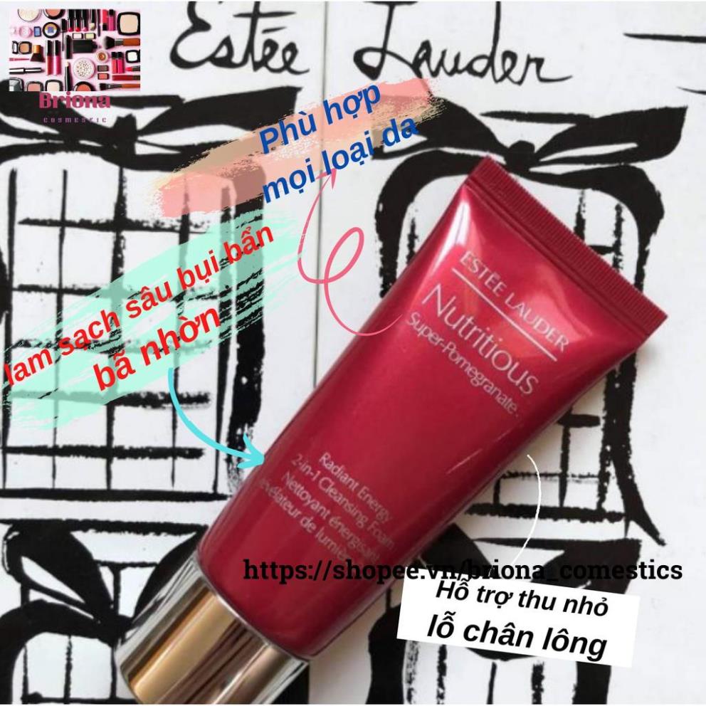 Sữa rửa mặt dưỡng da Estee Lauder Nutritious Super Pomegranate- Radiant Energy 2-in-1 Cleansing Foam 30ml