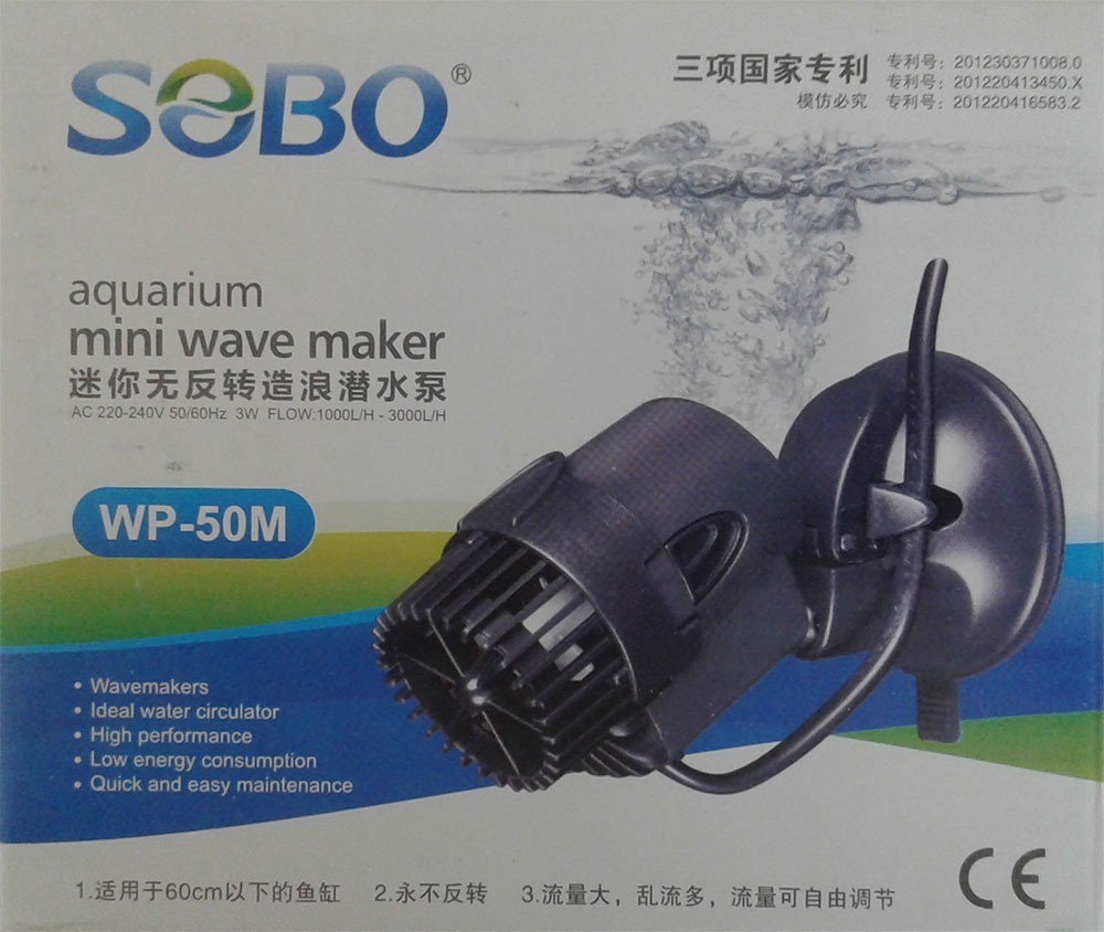 Máy Thổi Luồng - Tạo Sóng Sobo WP-50M (3W-1000L/H)