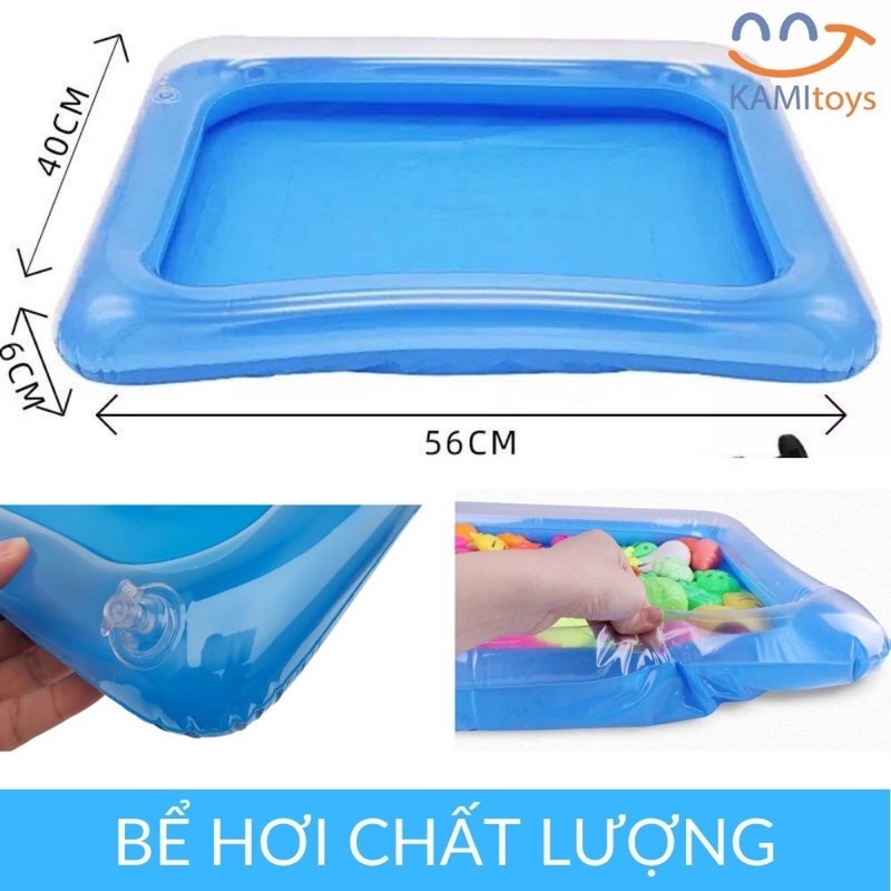 Đồ chơi Bể phao nước Câu cá cỡ Lớn 40*55cm Đủ bộ gồm Bể hơi+Cần câu+Bơm+Cá gắn nam châm