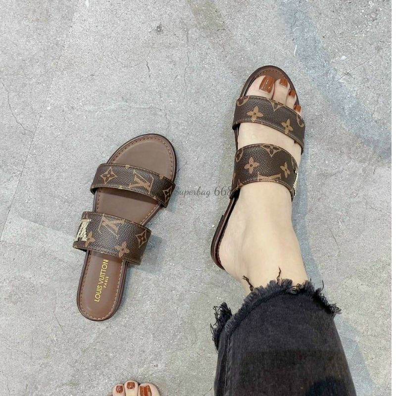 Dép Nữ 2 Quai Da Mềm Chữ Lờ Ơ Lơ Huyền Lờ, Vờ Ê Vê Hottrend Siêu Bền Superbag668 412