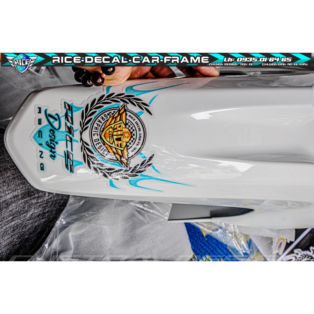 Tem Dán Dè Mẫu Rice Mới  Dành cho màu sơn Trắng Hoặc màu  Bạc