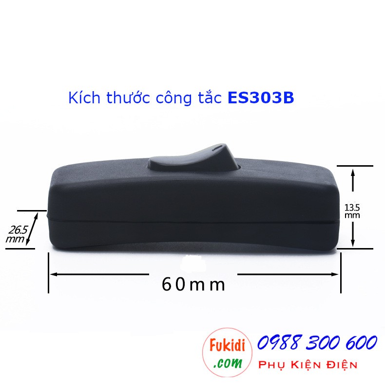 Công tắc dây treo 2A/250VAC dùng cho đèn bàn ES303 hai mài trắng và đen