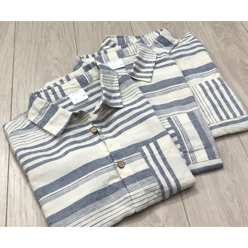 Áo sơ mi bé trai - Áo sơ mi zara dư xịn cho bé trai chất cotton thô size 6-14 tuổi