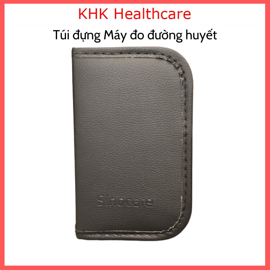 Túi da đựng máy đo tiểu đường Sinocare màu đen