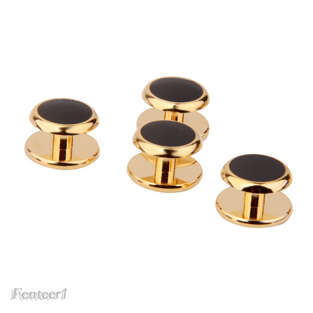 Khuy Măng Sét Tuxedo Đen Vàng Fenteer1 Cho Nam