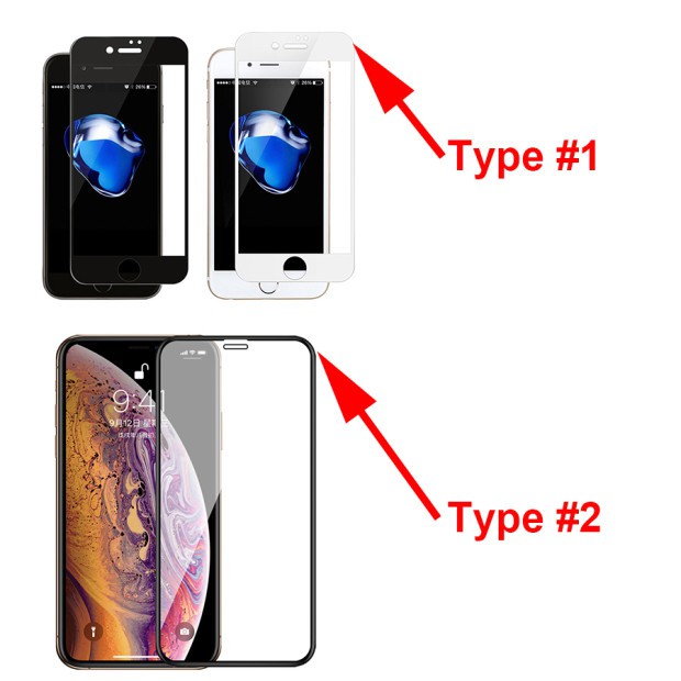 Kính cường lực bảo vệ toàn màn hình cạnh cong 6D cho iPhone 6 6plus/6splus 7/8 plus X/XS XR XsMax iphone 11 Pro Max