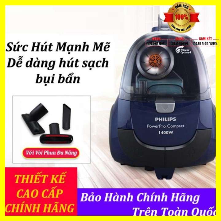 Máy hút bụi gia đình thương hiệu Philips FC8471/81 công suất 1400W hộp chứa bụi 1.5L - Bảo hành 12 thángg