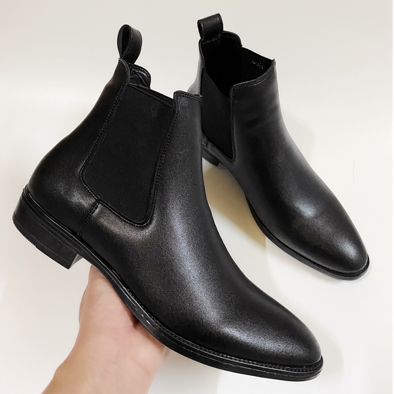 Giày công sở chelsea boot nam da bò nguyên tấm