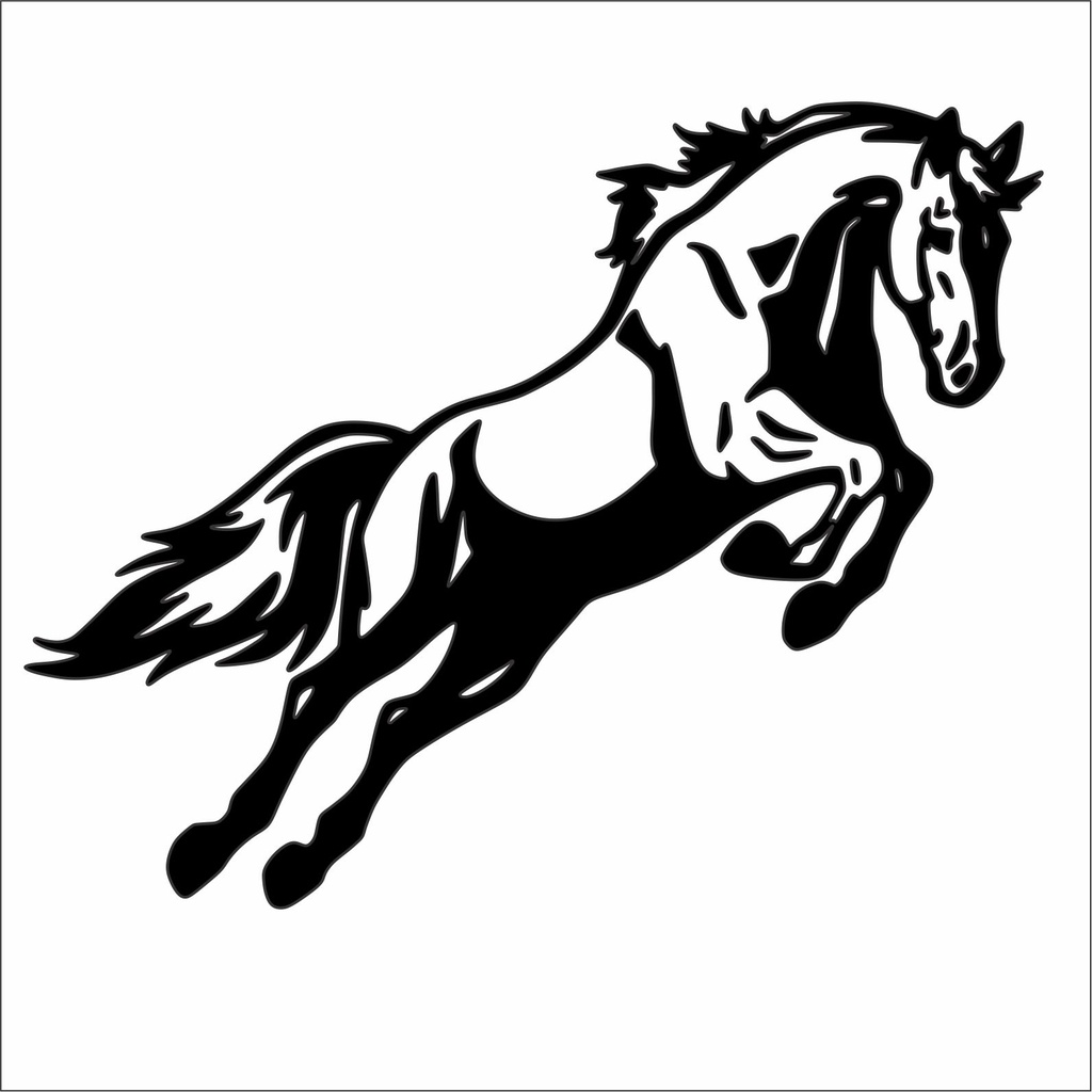 Hình dán trang trí ngựa phi nước đại