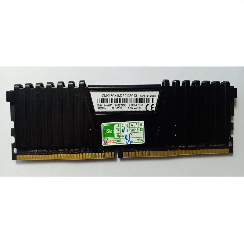 Ram tản nhiệt 8Gb DDR4 bus 2133/2400/2666, ram bộ hiệu CORSAIR VENGEANCE LPX, bảo hành 36 tháng